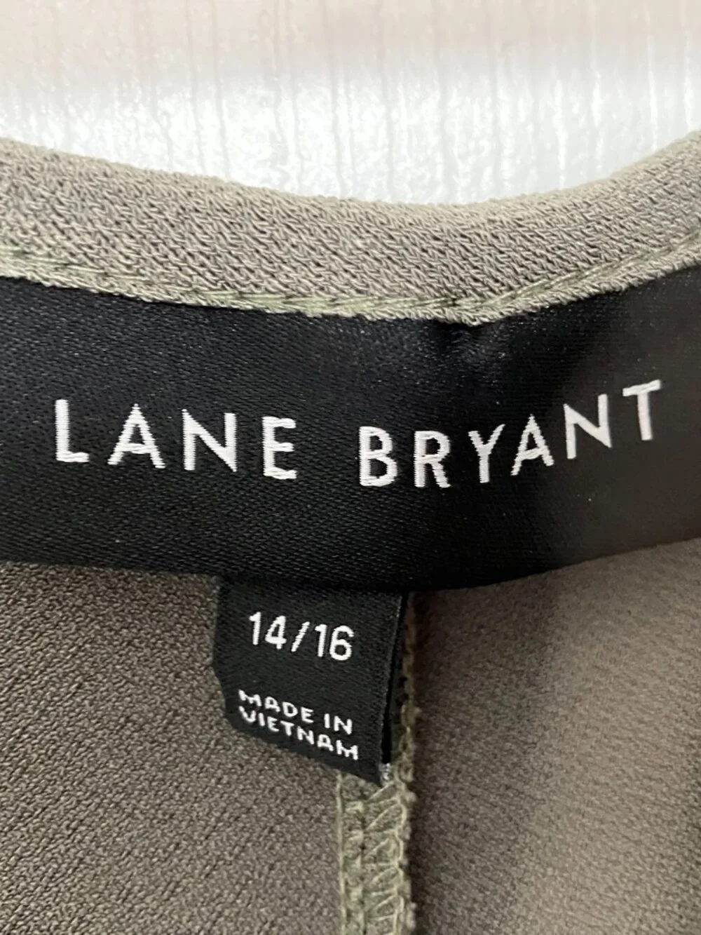 Lane Bryant Sage Green Maxi Wrap Sleeveless Dress 14-16 - Picture 10 of 11